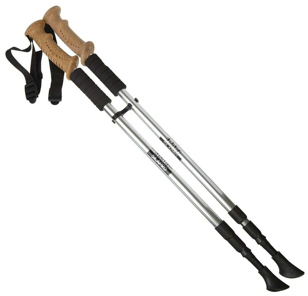 Идея для подарка: Палки для скандинавской ходьбы 2 шт. телескопические SILAPRO 190-010 коричневый/черный