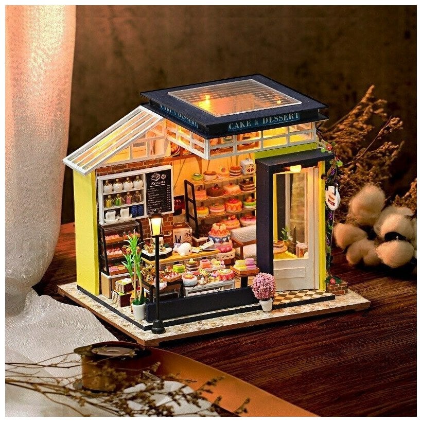 Идея для подарка: Румбокс / Интерьерный конструктор / Интерьерная миниатюра / Coffee house (с защитным куполом)