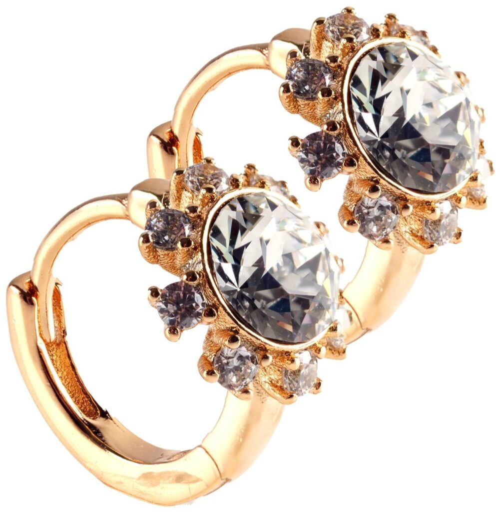 Идея для подарка: Серьги кольца Xuping бижутерия Advanced Crystal сережки для девочек бижутерия под золото