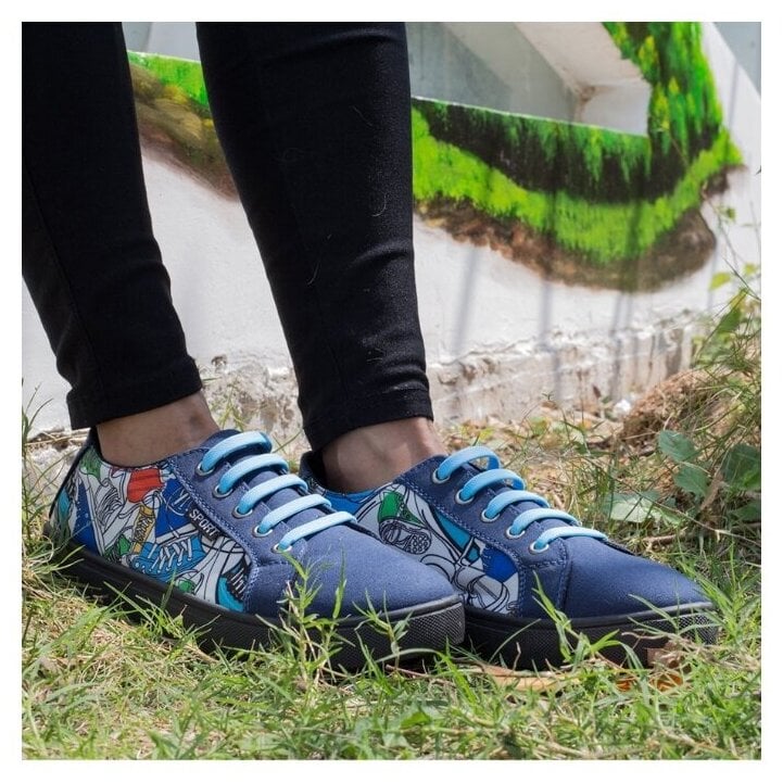 Идея для подарка: Силиконовые шнурки для спортивной обуви, шнурки лентяйки без завязок для кроссовок и кед (голубые), Lumo LM-SLS-10