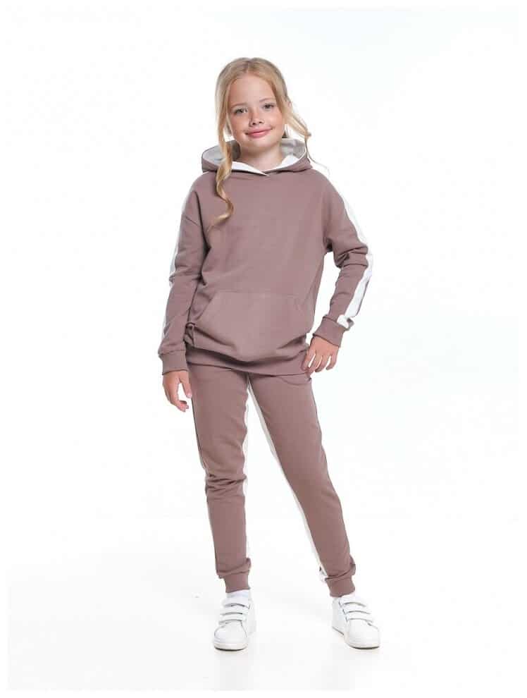 Идея для подарка: Спортивный костюм для девочки Mini Maxi, модель 7607, цвет коричневый/белый, размер 140