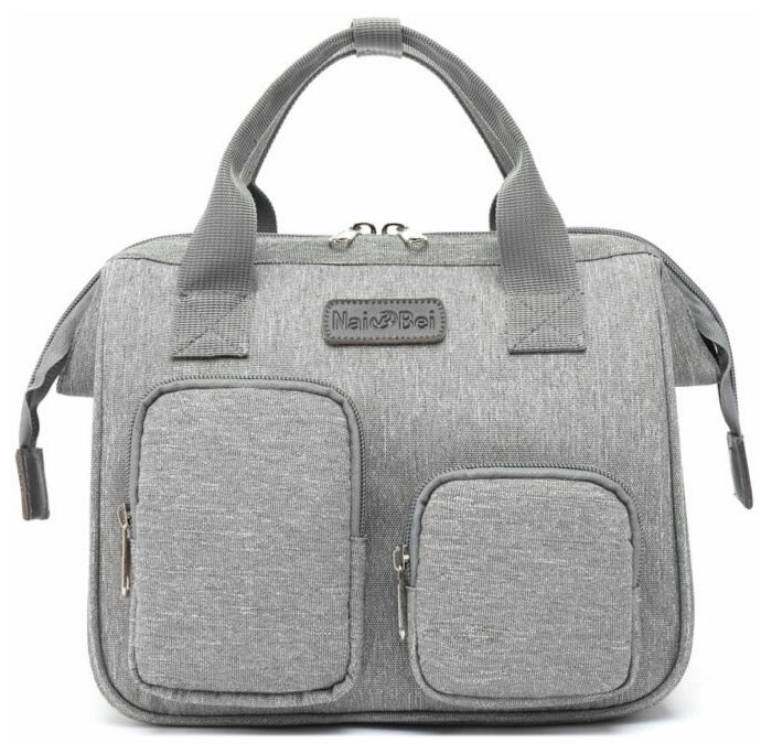 Идея для подарка: Сумка для мам Dokoclub Grey2 с термо-кармашком, маленькая сумочка на ремне, цвет серый