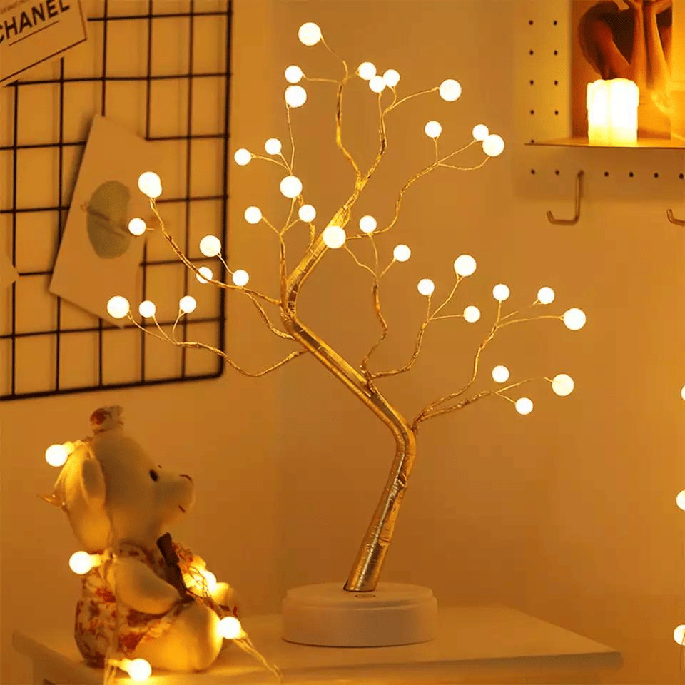 Идея для подарка: Светильник настольный светодиодное дерево / ночник дерево/Настольная лампа в виде сказочного дерева/Top/List/ цветной свет