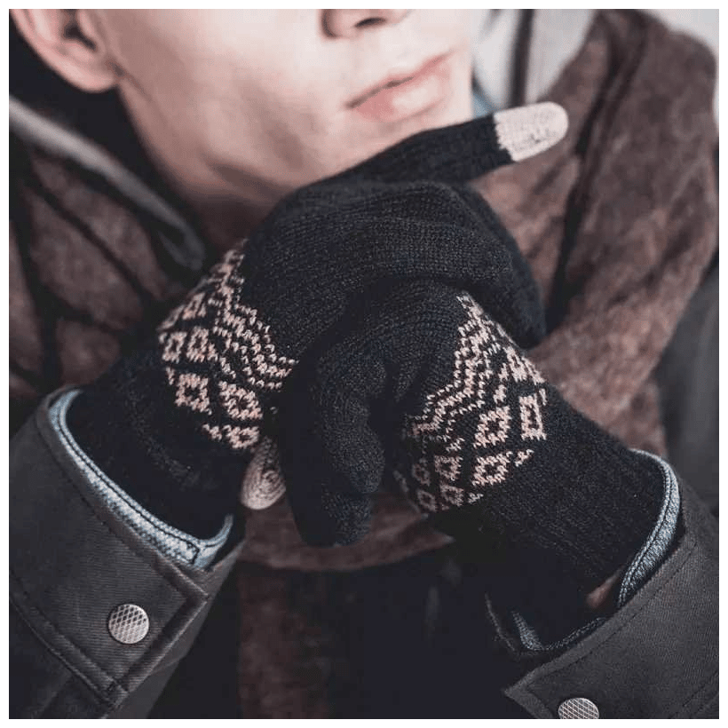 Идея для подарка: Теплые перчатки для сенсорных дисплеев Xiaomi FO Gloves Touch Screen Warm Velvet, цвет: Тёмно-синий