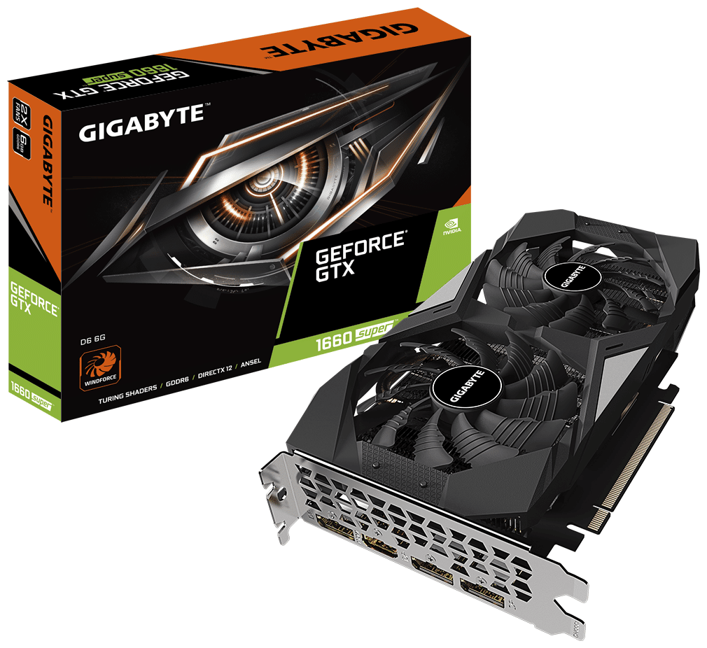 Идея для подарка: Видеокарта GIGABYTE GeForce GTX 1660 SUPER D6 6G, GV-N166SD6-6GD, Retail