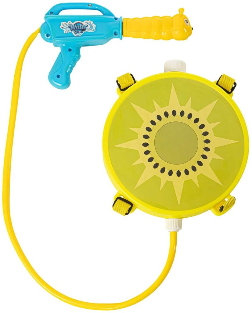Идея для подарка: Водный пистолет с рюкзаком "Лимон", резервуар 1.6 л, помповое оружие, эргономичная рукоятка, игры с водой, JB0210867