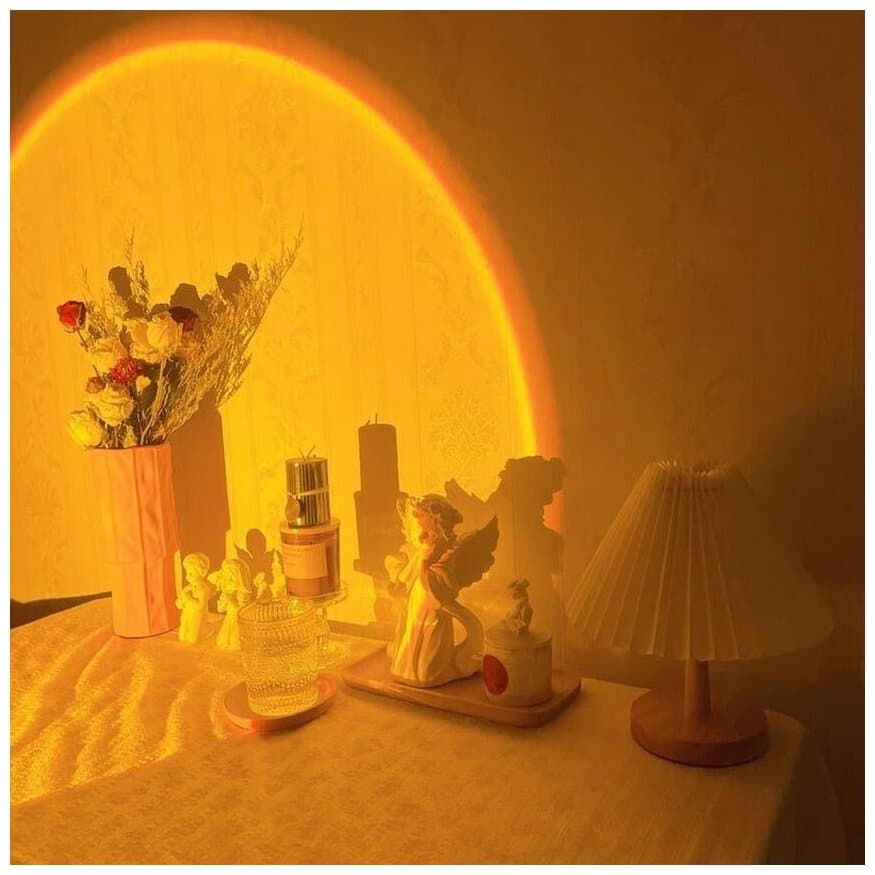 Идея для подарка: Закатная лампа / светильник / ночник / проектор Sunset Lamp, проекция "Закат