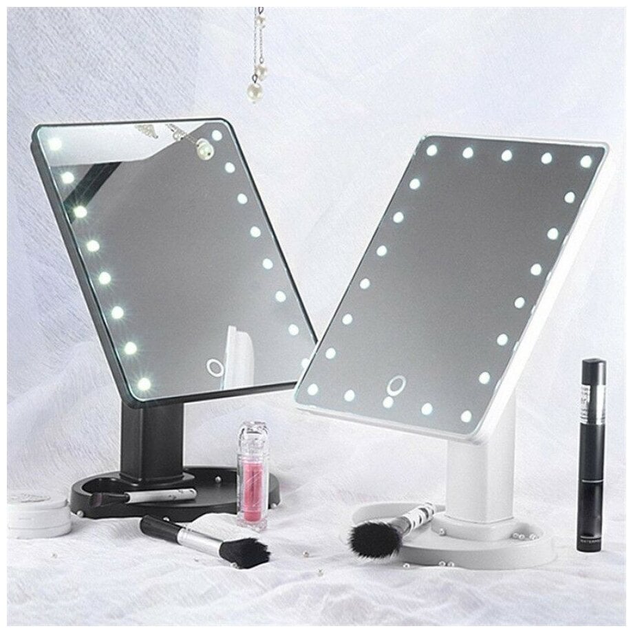 Идея для подарка: Зеркало косметическое настольное для макияжа с LED подсветкой.