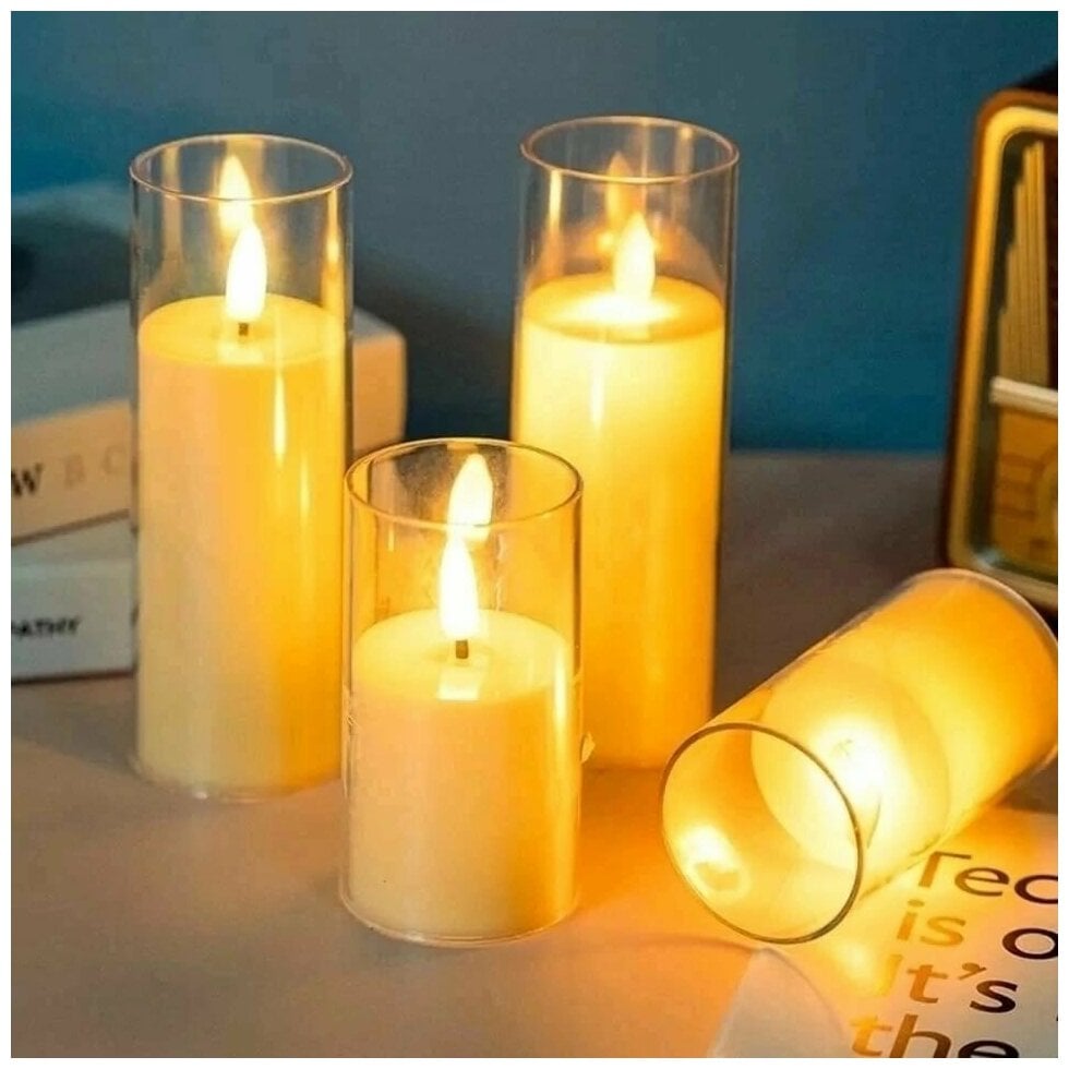 Идея для подарка женщине: Комплект светодиодных электронных свечей - таблеток (12 штук)