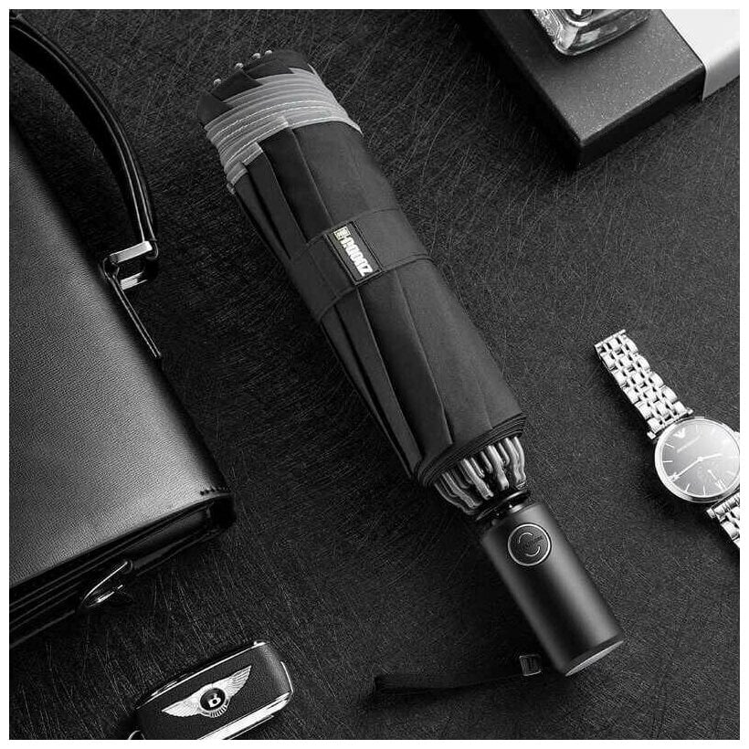 Идея для подарка: Зонт унисекс Xiaomi Zuodu Automatic Umbrella Led Black